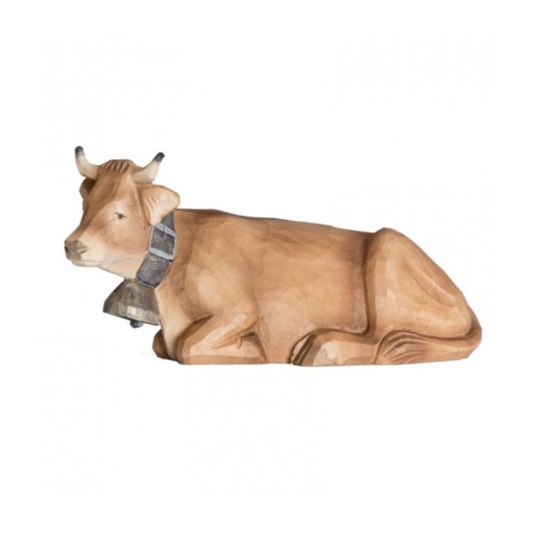 Vache brune couchée