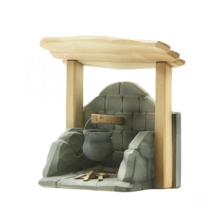 Fireplace with roof