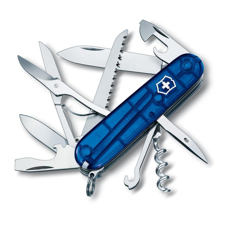 Victorinox Huntsman blue transparent