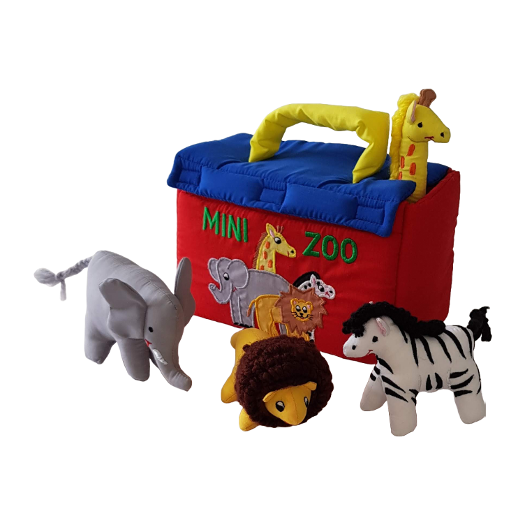 Mini Zoo Tasche mit 4 Tieren