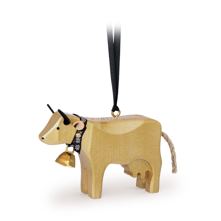 Trauffer Cow 1 standing gold including hanger