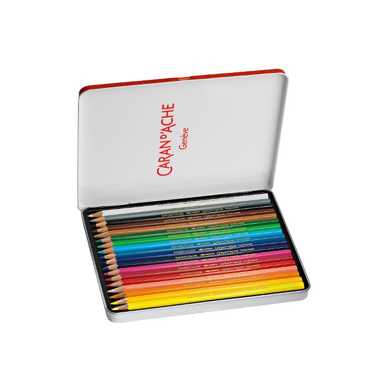 Caran d`Ache Swisscolor Watercolor Pencils, 18 pieces