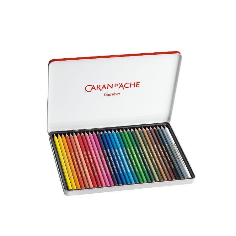Caran d`Ache Swisscolor Watercolor Pencils, 30 pieces