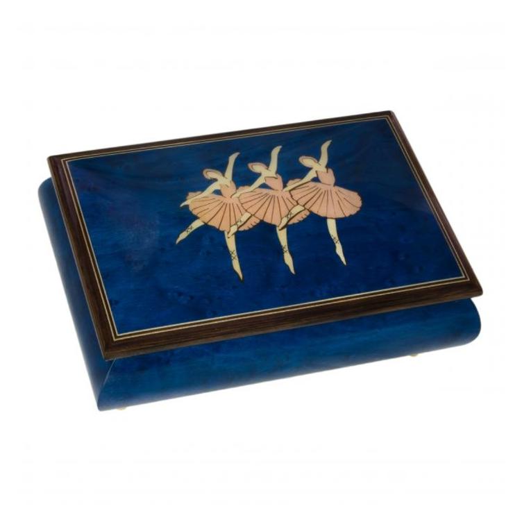 Intarsien Ballerina Blau