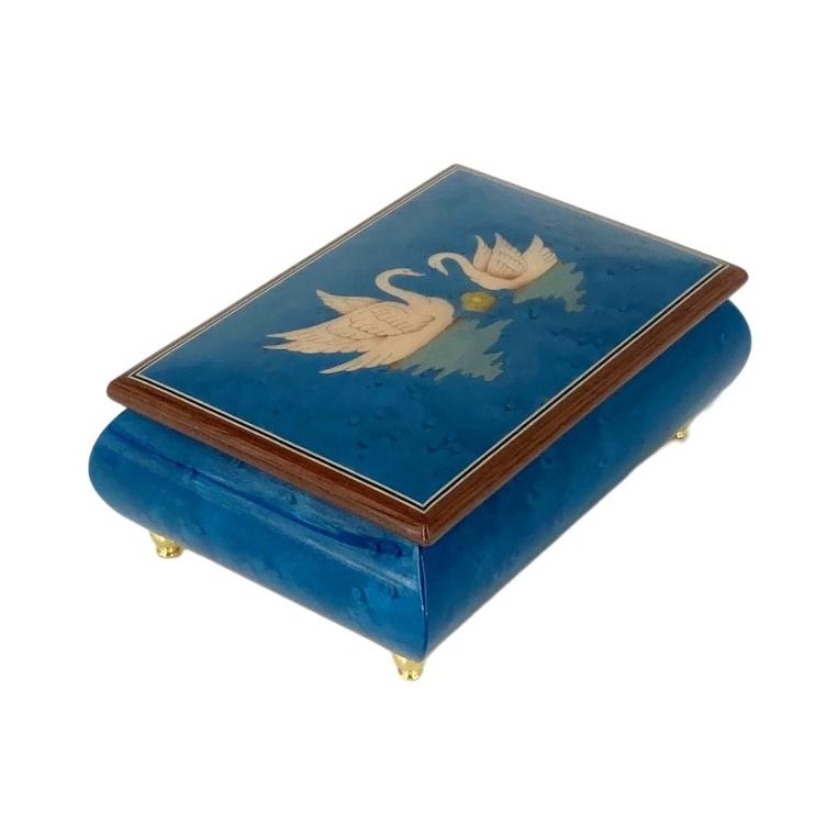 Music Box Intarsia Swans
