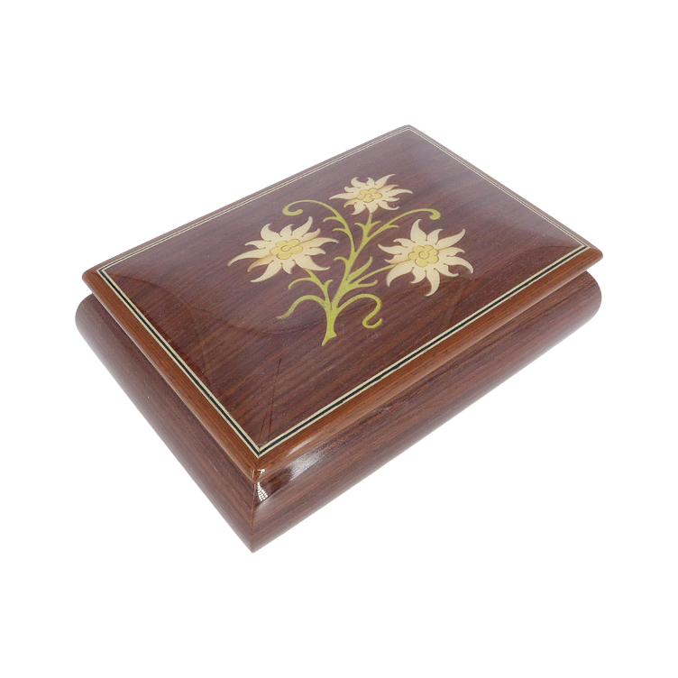 Boîte à musique Intarsia Edelweiss