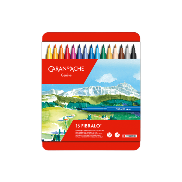 Caran d`Ache Fibralo fiber-tip pens, 15 pieces