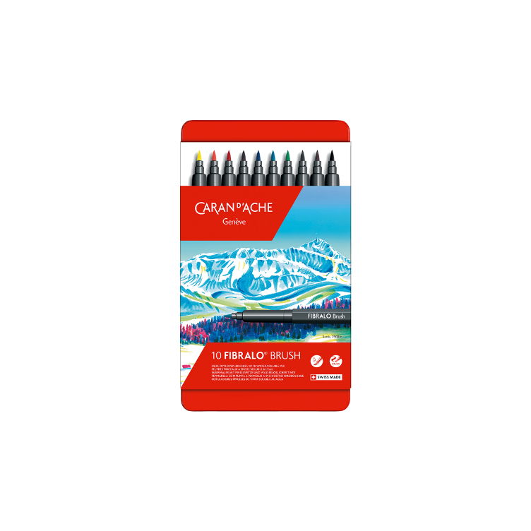 Caran d`Ache fiber pen Fibralo Brush 10 pieces