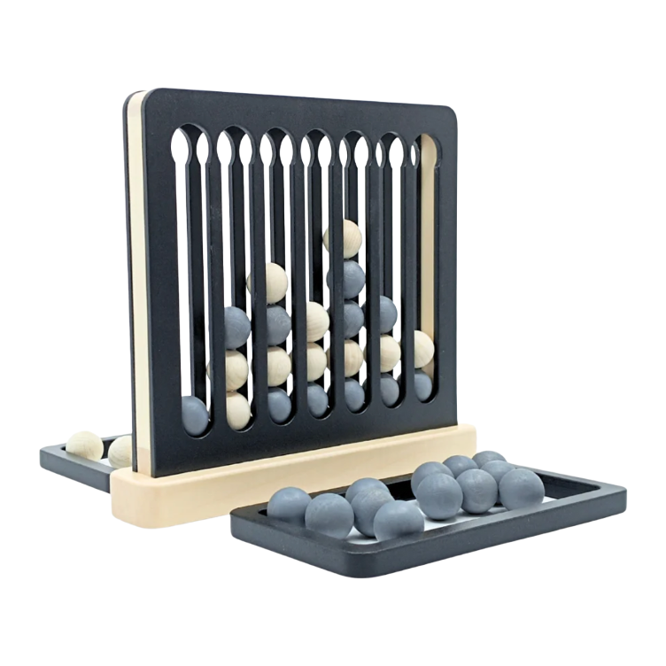 Vier gewinnt, schwarz-natur