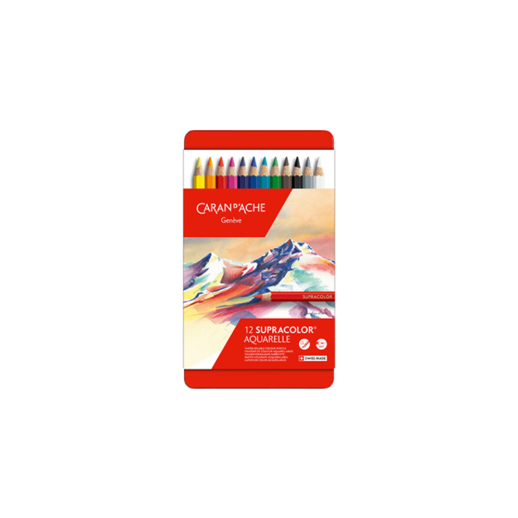 Caran d`Ache Supracolor Watercolor Pencils, 12 pieces