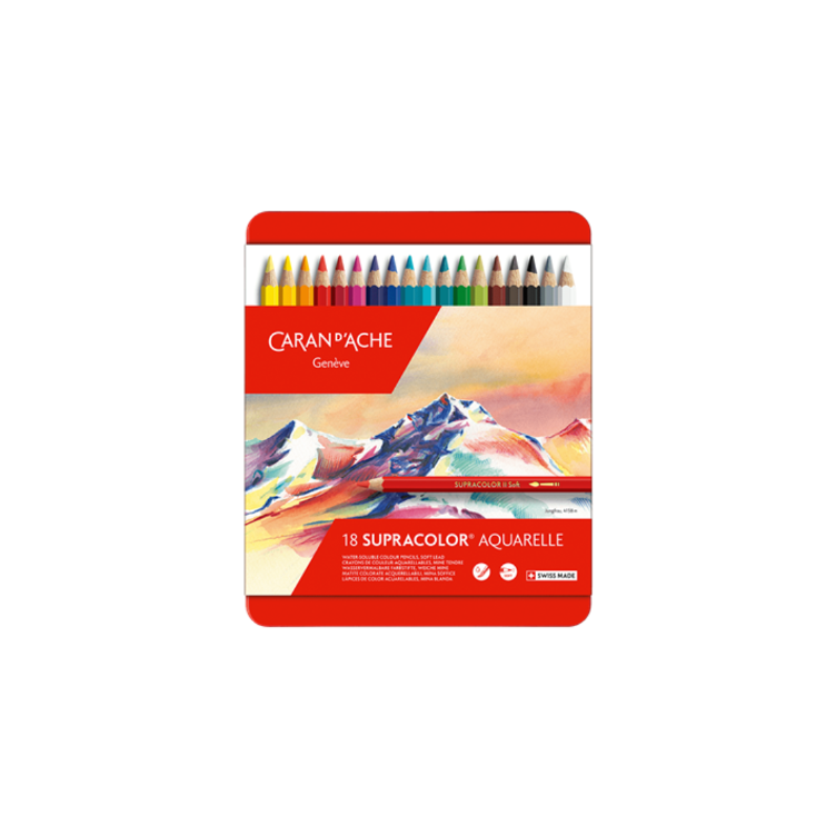 Caran d`Ache Supracolor Watercolor Pencils, 18 pieces