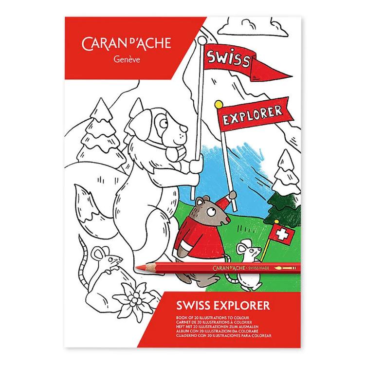 Caran d`Ache Swiss Explorer coloring book