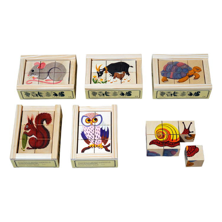 Klötzlipuzzle 6-teilig Tiere