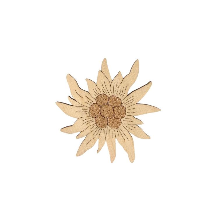 aimant en bois d`edelweiss