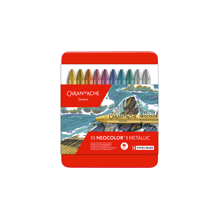 Caran d`Ache Neocolor Metallic Wax Pastels 10pcs
