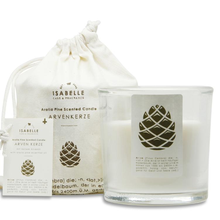 Swiss pine scented candle in glass Isabelle