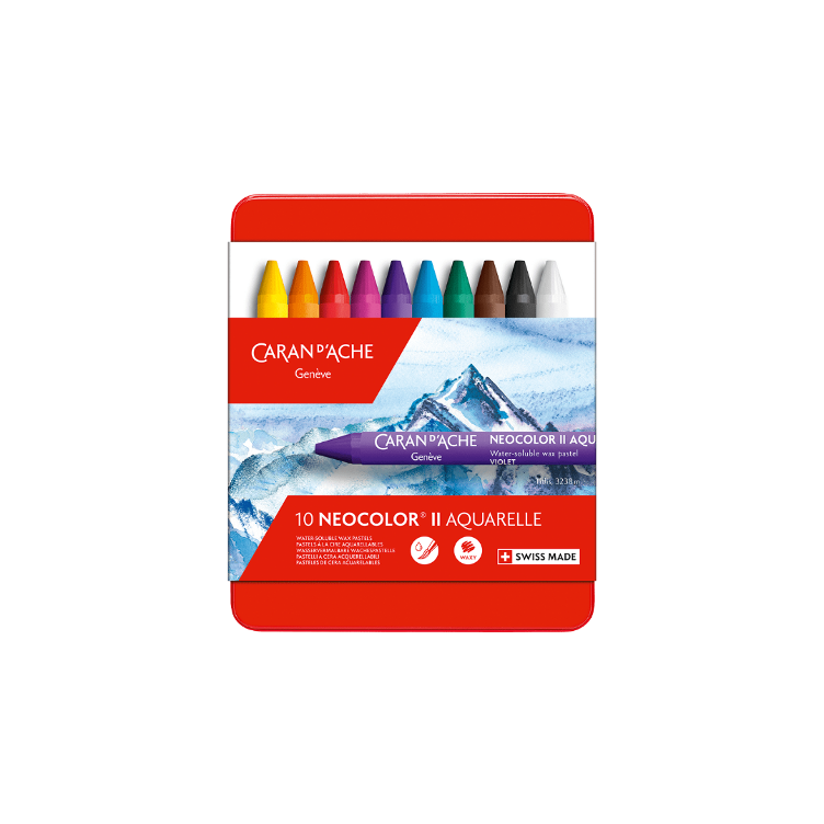 Caran d`Ache Neocolor wax pastels 10 pieces