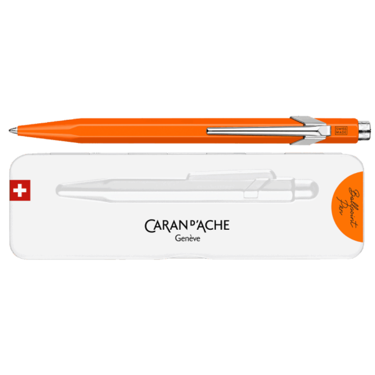 Caran d`Ache ballpoint pen 849 orange fluorescent