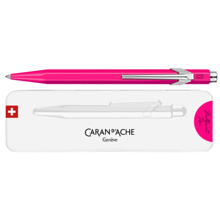 Caran d`Ache ballpoint pen 849 pink fluorescent