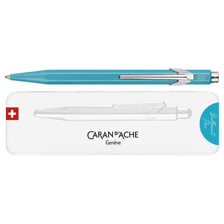 Caran d`Ache ballpoint pen 849 turquoise blue