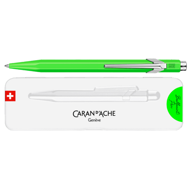 Caran d`Ache ballpoint pen 849 fluorescent green