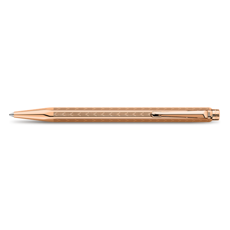 Caran d`Ache Ecridor Chevron ballpoint pen, gold-plated, rose gold