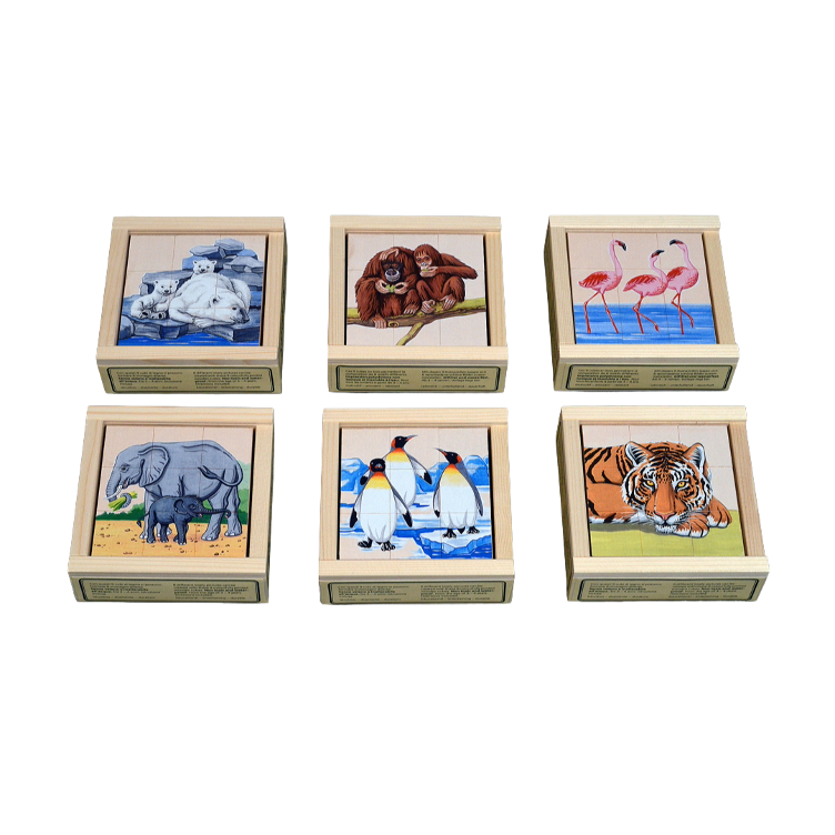 Klötzlipuzzle 9-teilig Zoo