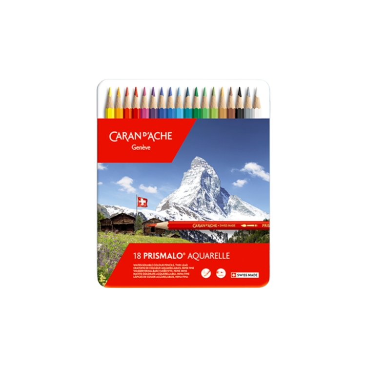 Caran d`Ache Prismalo Watercolor Pencils, 18 pieces