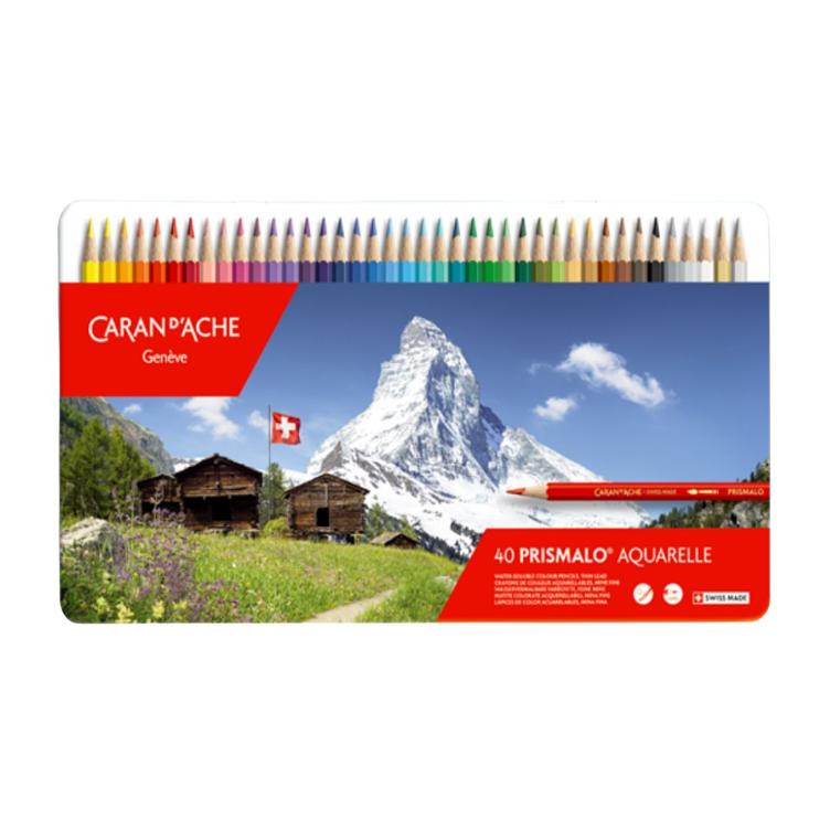 Caran d`Ache Prismalo Watercolor Pencils, 40 pieces