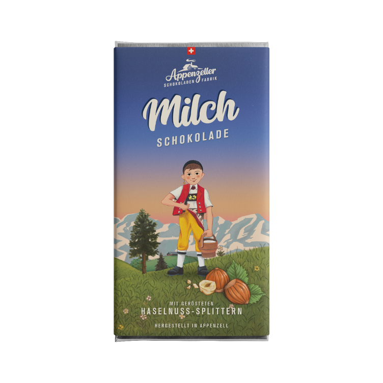 AZ Milch Schoggi mit Haselnuss-Splittern 90g