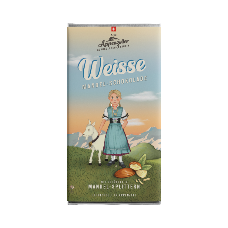 AZ Weisse Schoggi mit Mandel-Splittern 90g