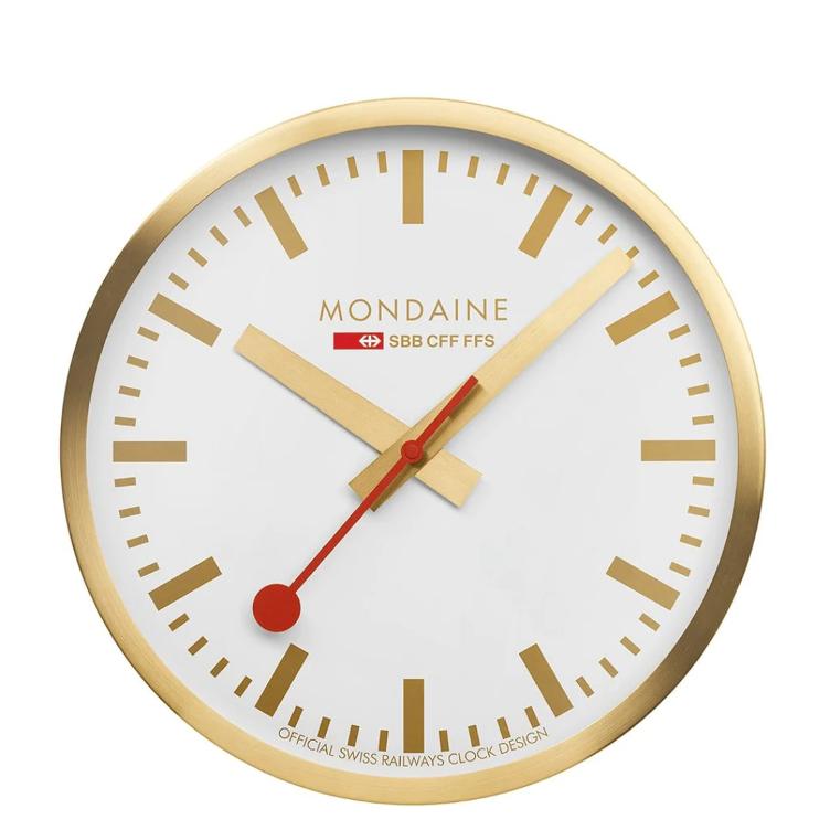Mondaine Horloge murale dorée