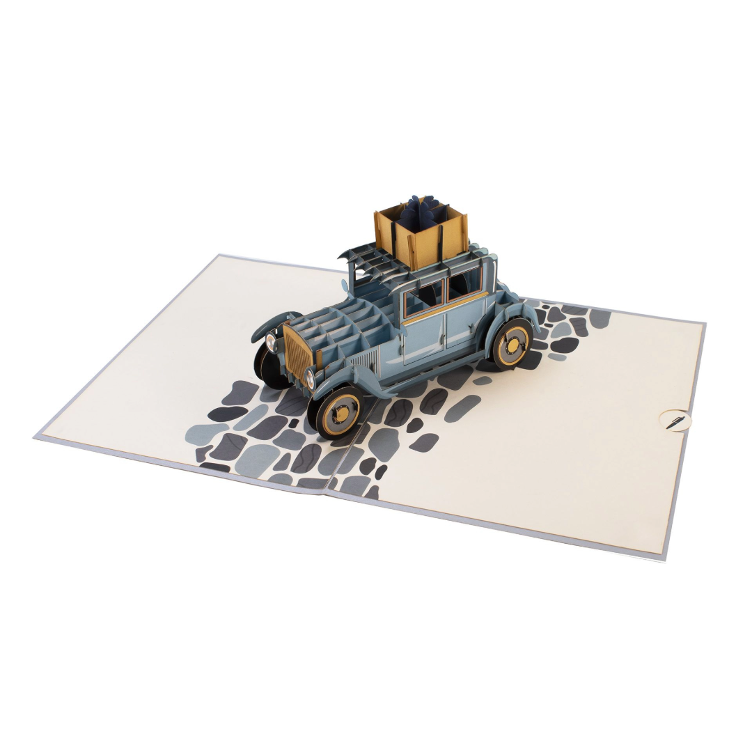 Voiture pliante avec formule Joyeux Anniversaire