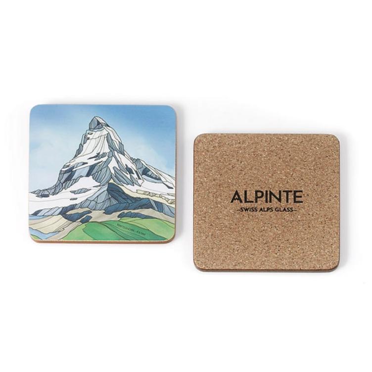 Dessous de verre Alpinte Matterhorn, 4 pièces