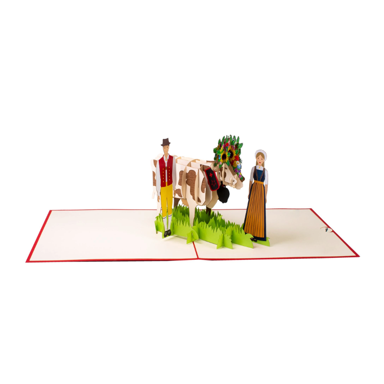 Mucca da alpeggio pop-up
