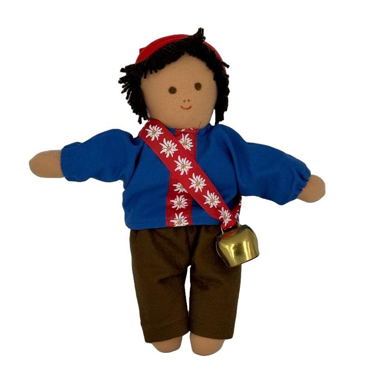 Bambola di pezza Schellen-Ursli con campanello
