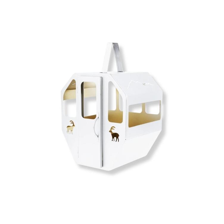 Lumière des Alpes Laterne Gondel mini weiss