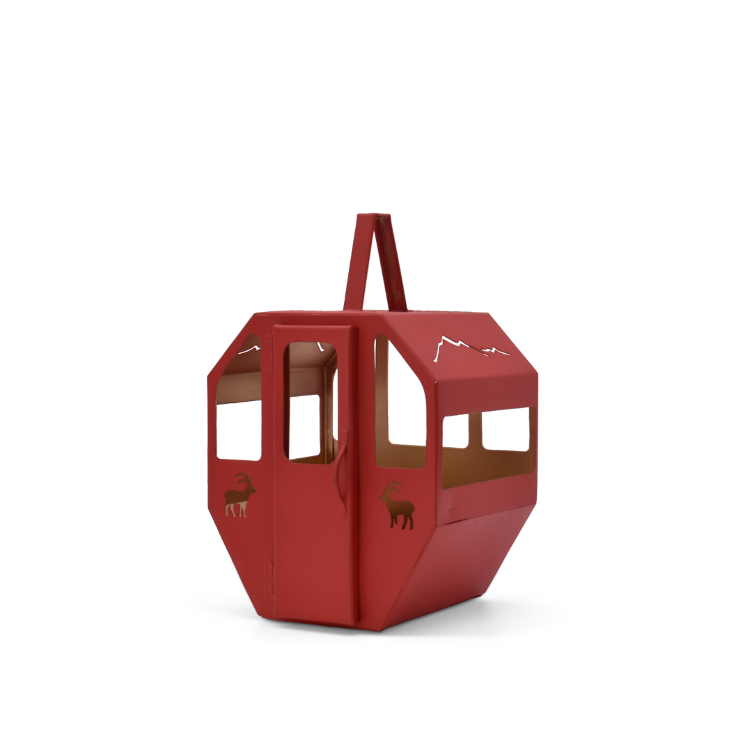 Lumière des Alpes Lanterne Gondole mini rouge