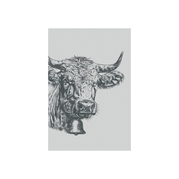 Strofinaccio da cucina mucca nero 50x75