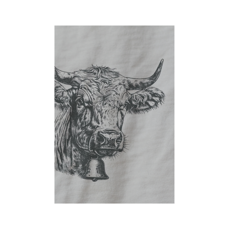 Strofinaccio da cucina mucca nero 50x75