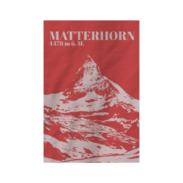 Strofinaccio da cucina Cervino rosso 50x75