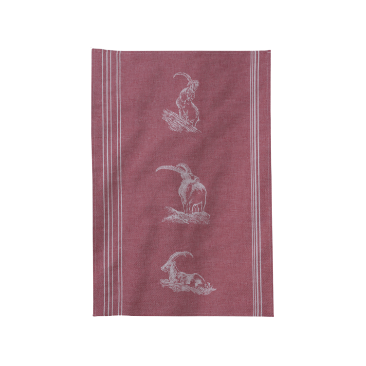 Kitchen towel Steinbock burgundy 50x75cm