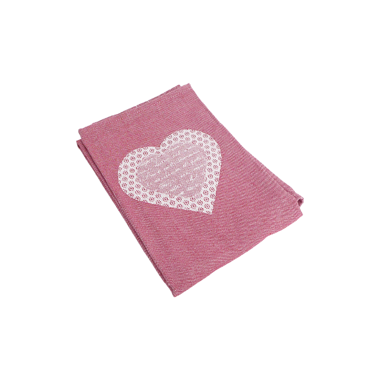 Strofinaccio da cucina cuori bordeaux 50x75cm