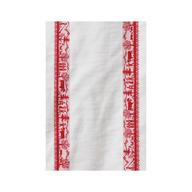 Kitchen towel Alpmusik red