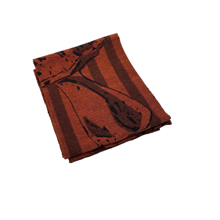_Küchentuch Pilze terracotta/schwarz