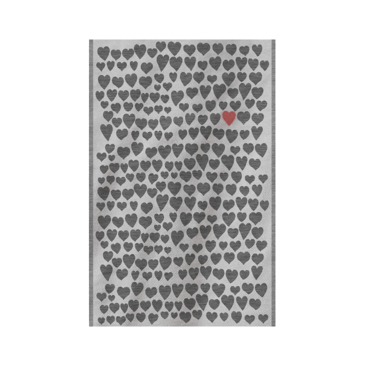 Küchentuch Scherli Herzen schwarz