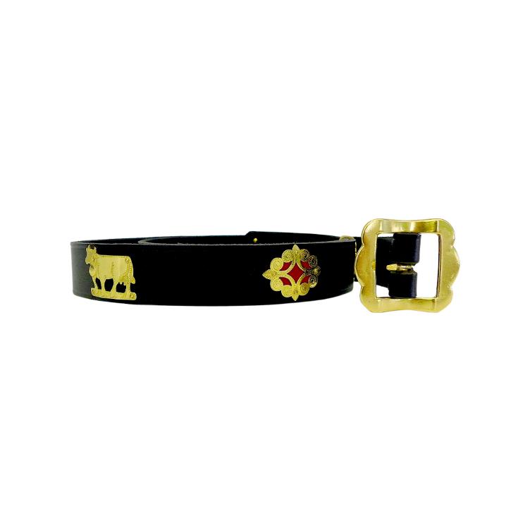 Appenzeller Gürtel mit Messingbeschlägen, 3 cm breit - 3