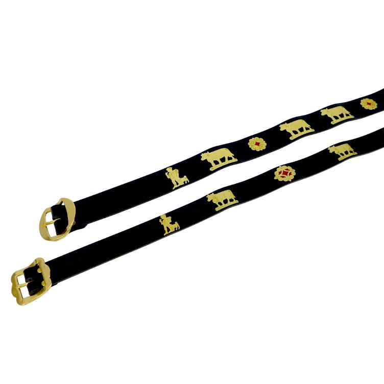 Appenzeller Gürtel mit Messingbeschlägen, 3 cm breit - 1