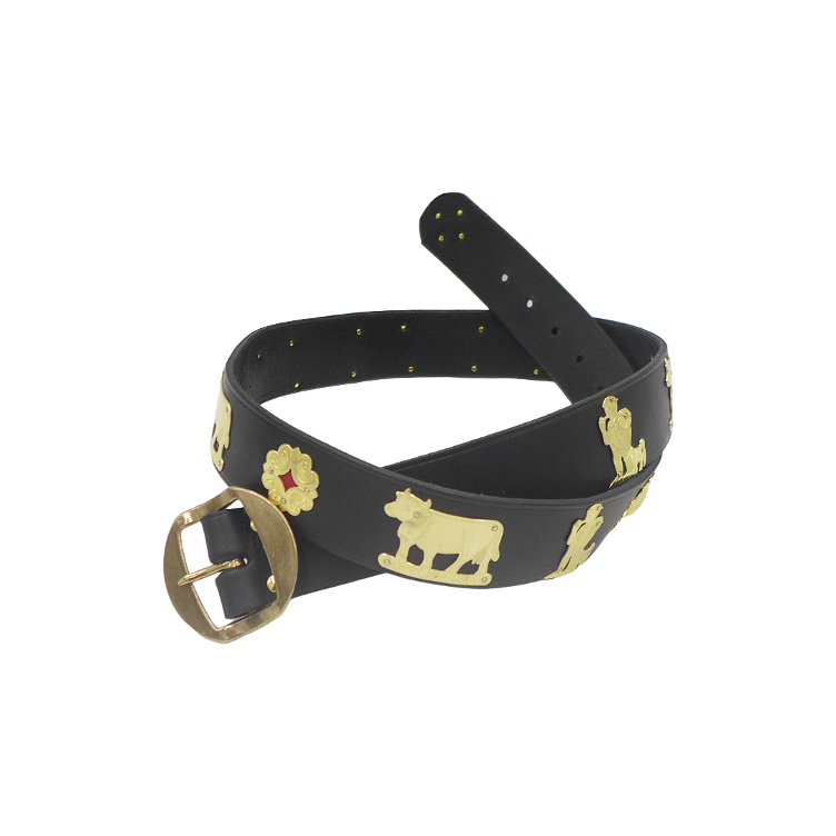 Ceinture Appenzeller avec garnitures en laiton, largeur 4 cm