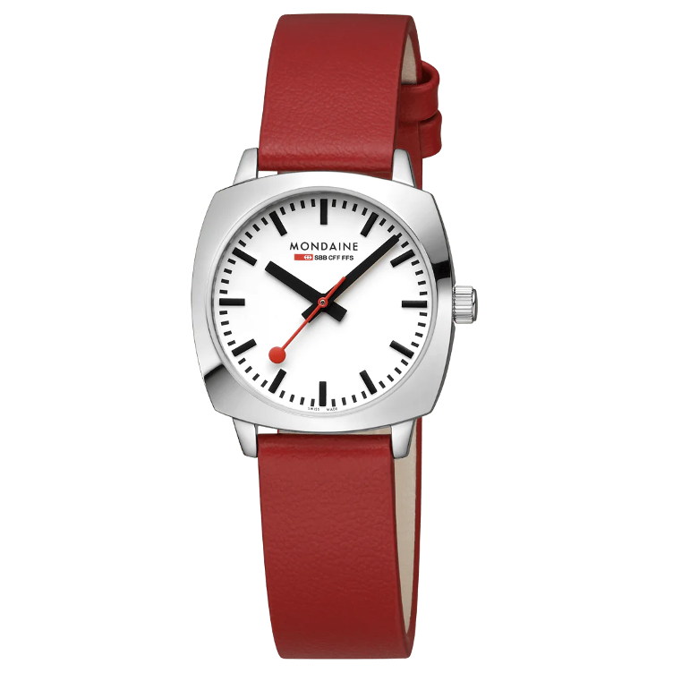Montre Petite Cushion rouge 31 mm